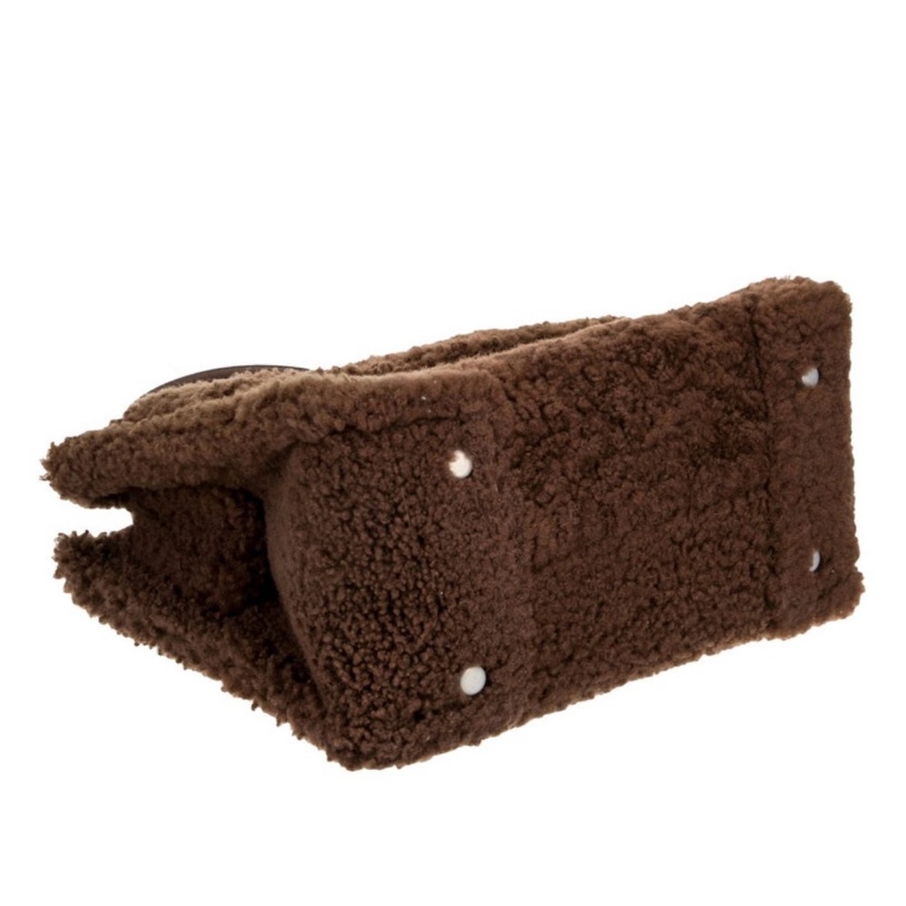 Brandon Blackwood Brown Shearling Tote Bag - Picture 4 of 4